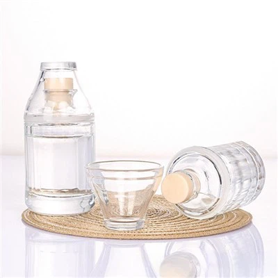 Transparante cognac glazen fles